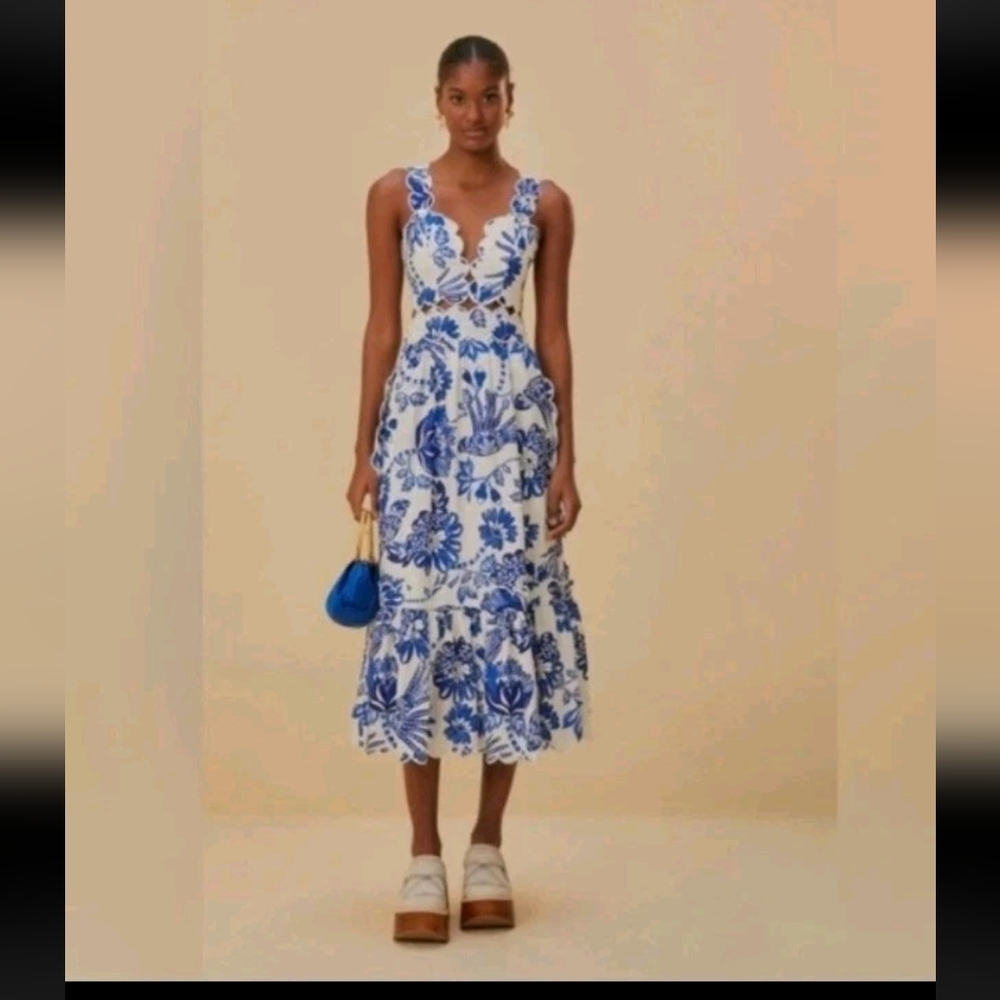 Farm Rio Flowerful Birds Mididress